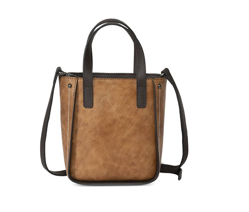 Leather Mini Tote Cross Body Bag-4