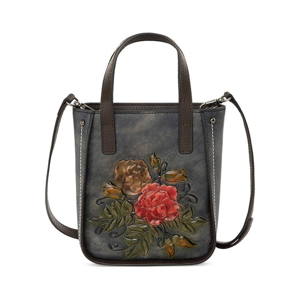 Leather Mini Tote Cross Body Bag-0