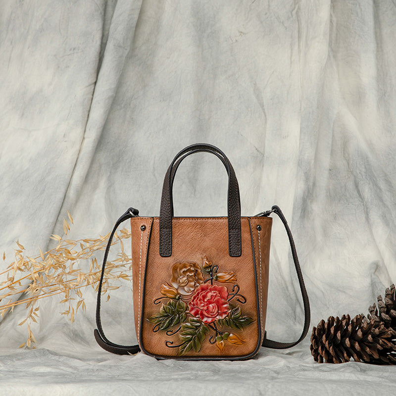 Leather Mini Tote Cross Body Bag-5