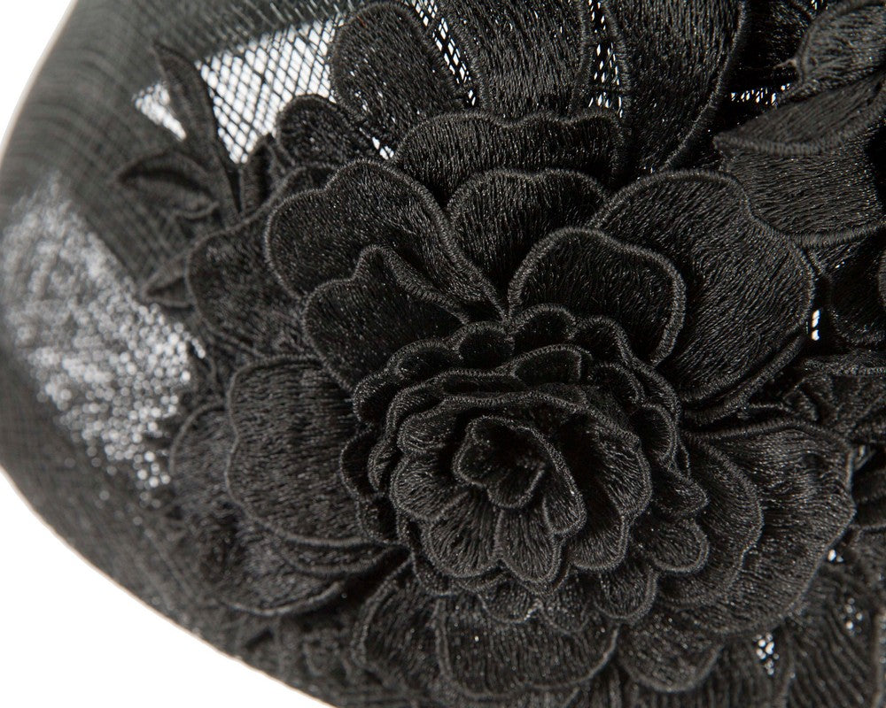 Exclusive black sinamay bucket hat by Cupids Millinery-4
