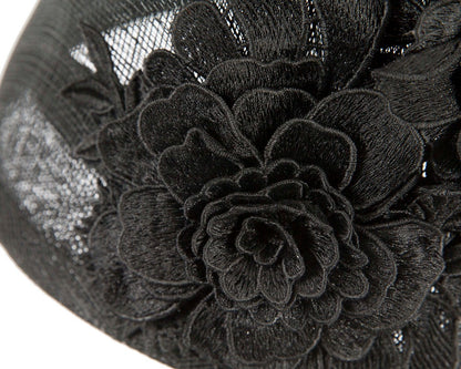 Exclusive black sinamay bucket hat by Cupids Millinery-4