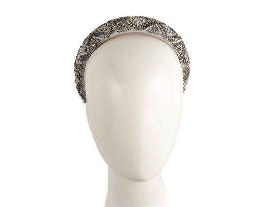 Silver fascinator headband by Max Alexander-0