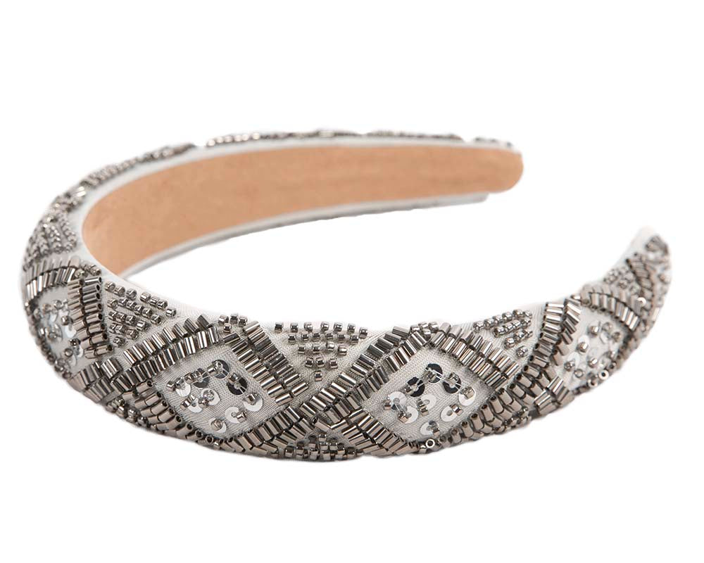 Silver fascinator headband by Max Alexander-1