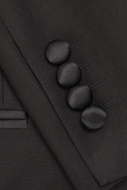 "London" Black Tuxedo Jacket-2
