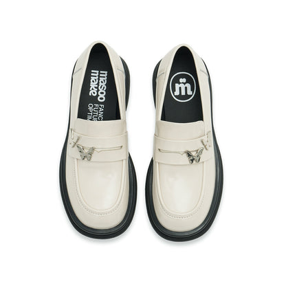 Butterfly Flat British-Style Loafers-4