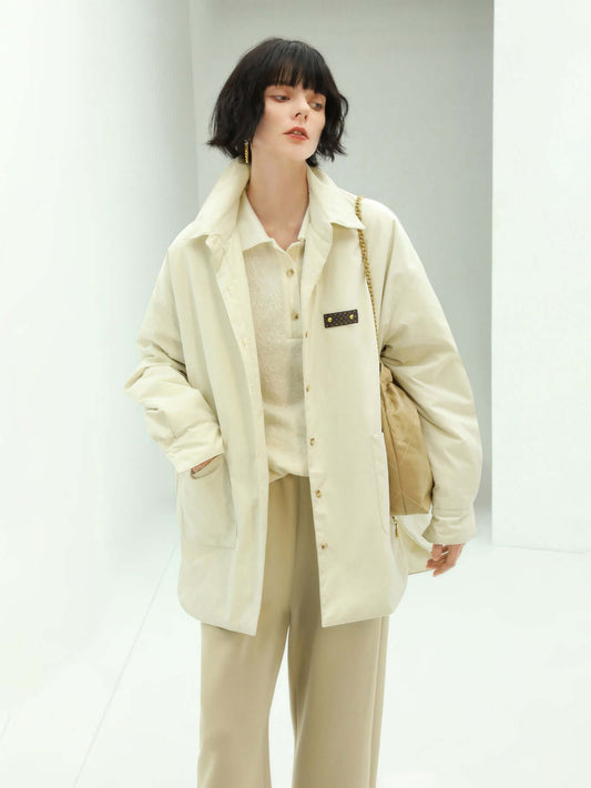 Lightweight Ivory Padded Coat-0