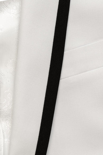 "Xavier" White Tuxedo Jacket-2